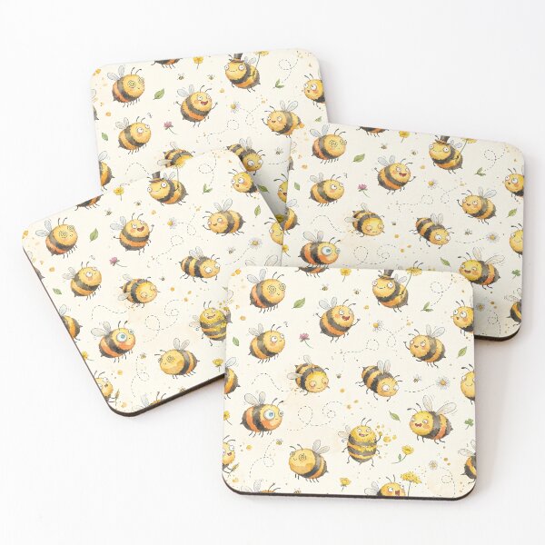 Item preview, Cute Funny Bees Watercolor designed and sold by naragon4289.