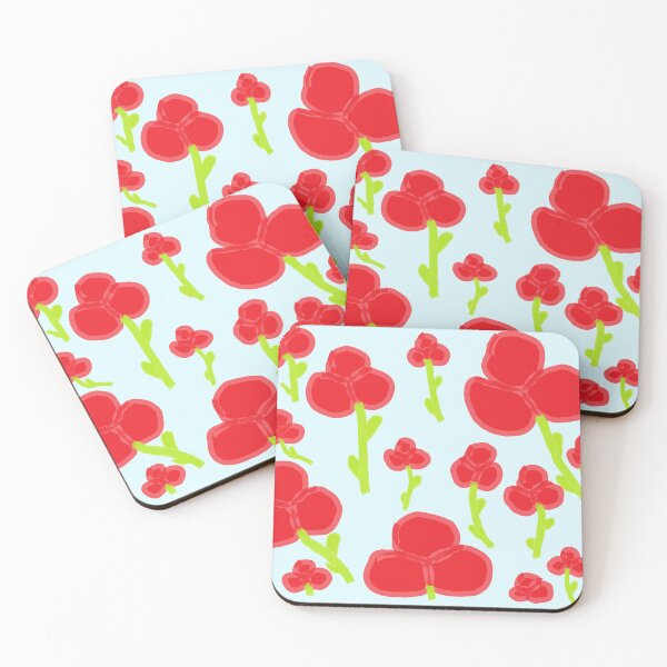 Item preview, red flowers designed and sold by DebbieWay.