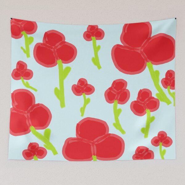 Item preview, red flowers designed and sold by DebbieWay.