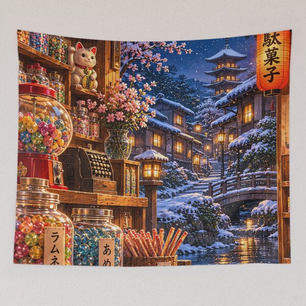 Item preview, Japanese Winter Night – Cozy Candy Shop designed and sold by Curio Meridian.