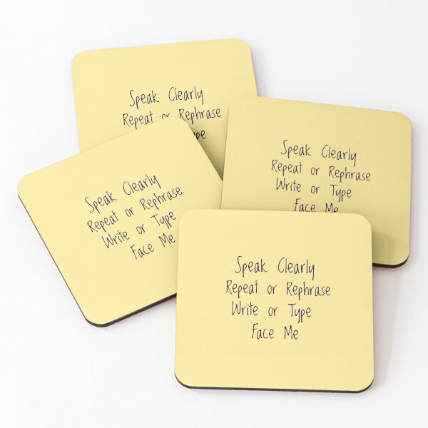Item preview,  Sticky Note Communication Aids Design for Disabilities - Deaf - deaf - Signage   designed and sold by Jenny Meehan Art Prints and Patterns  .