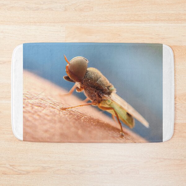 Item preview, Side Profile Macro View Of Small Fly On Human Hand designed and sold by annendho.