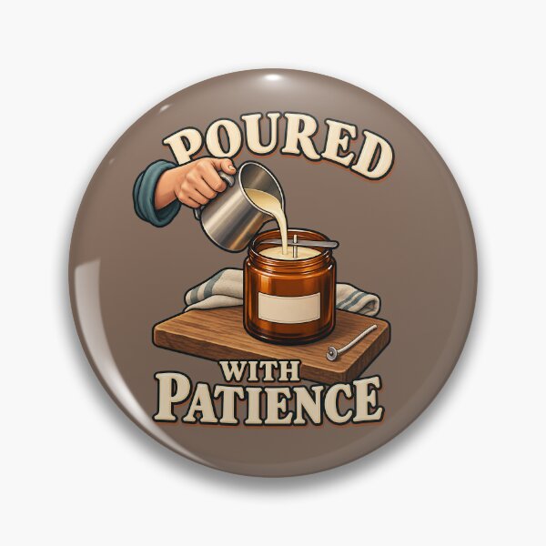 Item preview, Poured With Patience Candle Making Retro Craft designed and sold by MythicCotton.