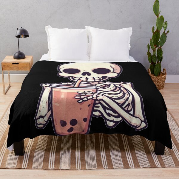 Item preview, Cute Skeleton Drinking Boba Tea Iced Coffee Halloween designed and sold by Digital Design Art.