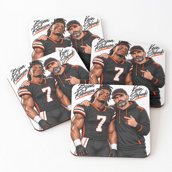 Item preview, Bijan Robinson and Kevin Stefanski Football designed and sold by AldenMercAD.