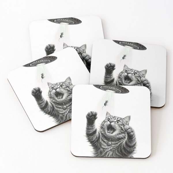 Item preview, Cat Selfie Alien UFO Funny Cats Gifts for Men Women Boy Kid designed and sold by MathiasFuchs.