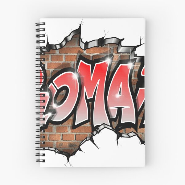 Item preview, ROMAIN Name Graffiti Red – Cool Custom Street Art Gift designed and sold by BlachGallery.
