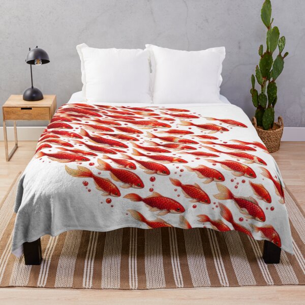 Item preview, School of Red Koi Fish Swimming in Harmony designed and sold by aliyehc.