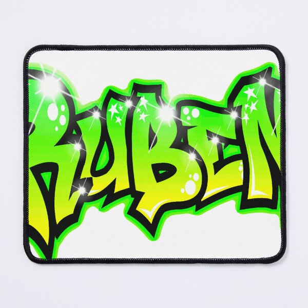 Item preview, RUBEN Name Graffiti Green – Cool Custom Street Art Gift designed and sold by BlachGallery.