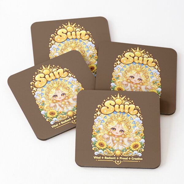 Item preview, Sun Kawaii Astrology – Golden Celestial Goddess Art designed and sold by MetaModel Editions.