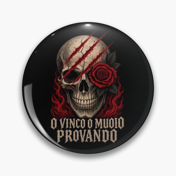 Item preview, O Vinco O Muio Provando – Gothic Skull Red Flames Streetwear designed and sold by Dombrand1.