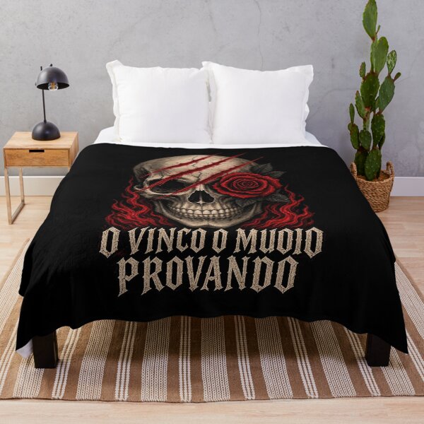 Item preview, O Vinco O Muio Provando – Gothic Skull Red Flames Streetwear designed and sold by Dombrand1.
