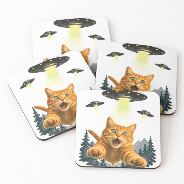 Item preview, UFO Funny Cats Gifts for Men Women Boy Kid designed and sold by MathiasFuchs.