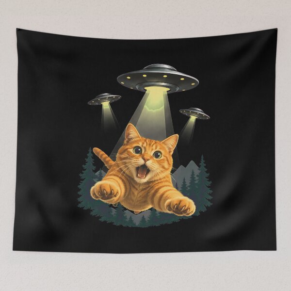 Item preview, UFO Funny Cats Gifts for Men Women Boy Kid designed and sold by MathiasFuchs.