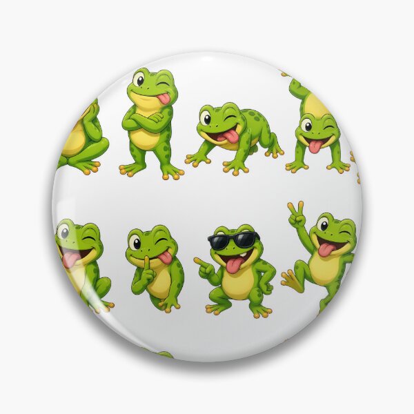 Item preview, Cheeky green frog pattern designed and sold by design-rebell.