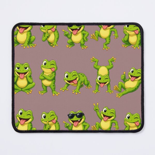 Item preview, Cheeky green frog pattern designed and sold by design-rebell.