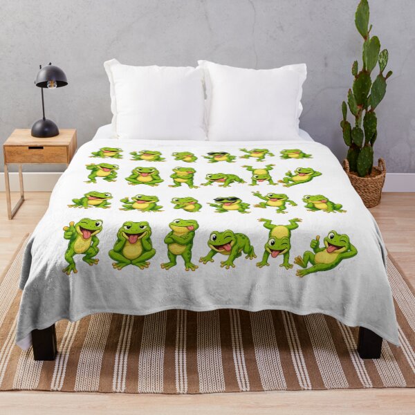 Item preview, Cheeky green frog pattern designed and sold by design-rebell.