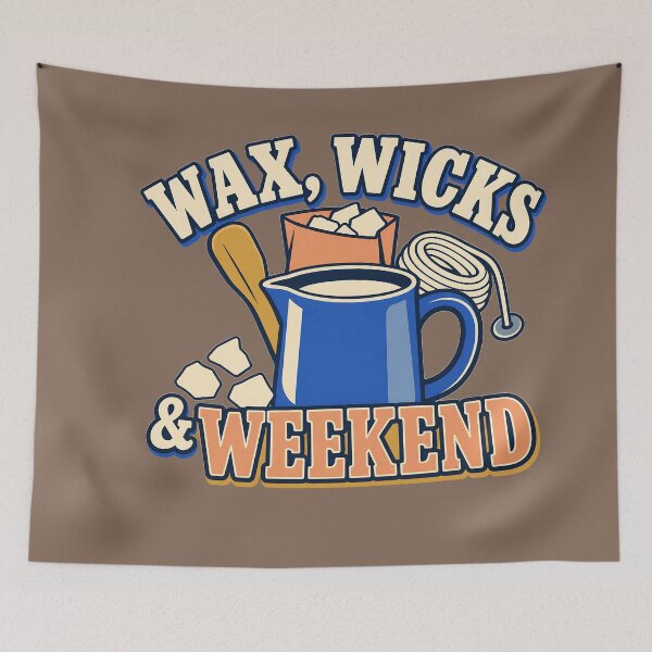 Item preview, Wax Wicks Weekend Candle Making Retro Crafting designed and sold by MythicCotton.