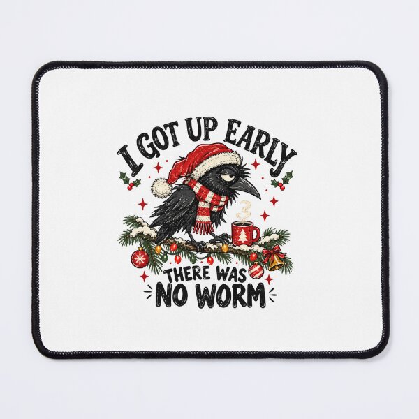 Item preview, Grumpy Christmas Crow with Scarf and Coffee designed and sold by EricCotanori.