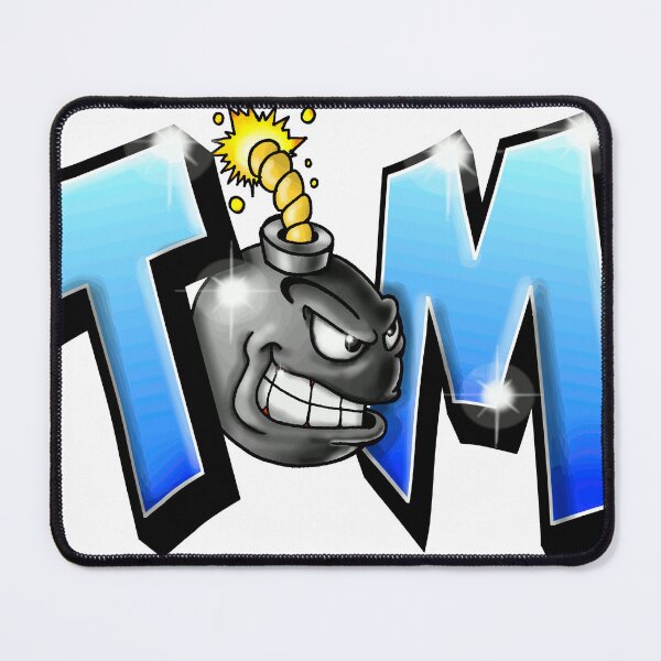 Item preview, TOM Name Graffiti Cyan blue – Cool Custom Street Art Gift designed and sold by BlachGallery.