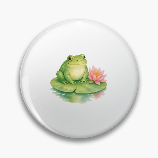 Item preview, Smiling frog on lily pad designed and sold by KeelinX.