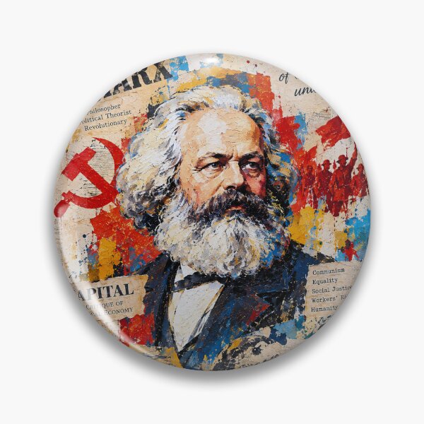 Item preview, Karl Marx Portrait Painting – Communist Philosopher designed and sold by GalleryKauffeld.