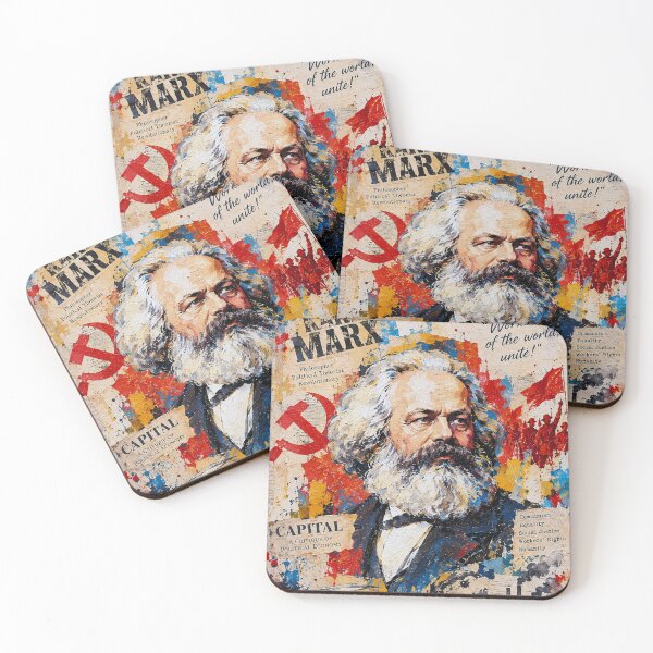 Item preview, Karl Marx Portrait Painting – Communist Philosopher designed and sold by GalleryKauffeld.