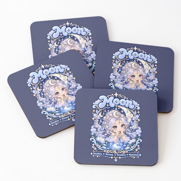 Item preview, Moon Kawaii Astrology – Dreamy Lunar Goddess Art designed and sold by MetaModel Editions.