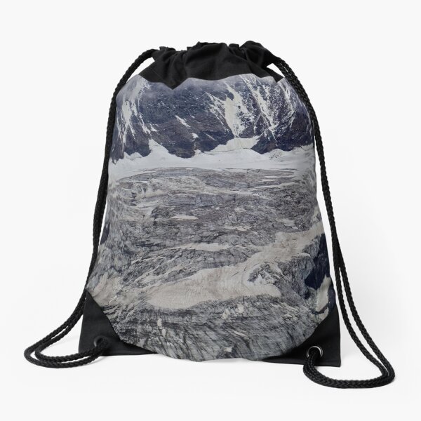 The Pasterze glacier in the Alps in Austria. Drawstring Bag