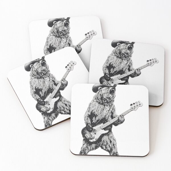 Item preview, Bear Playing Guitar bass Funny Cowboys For Men Women designed and sold by MathiasFuchs.