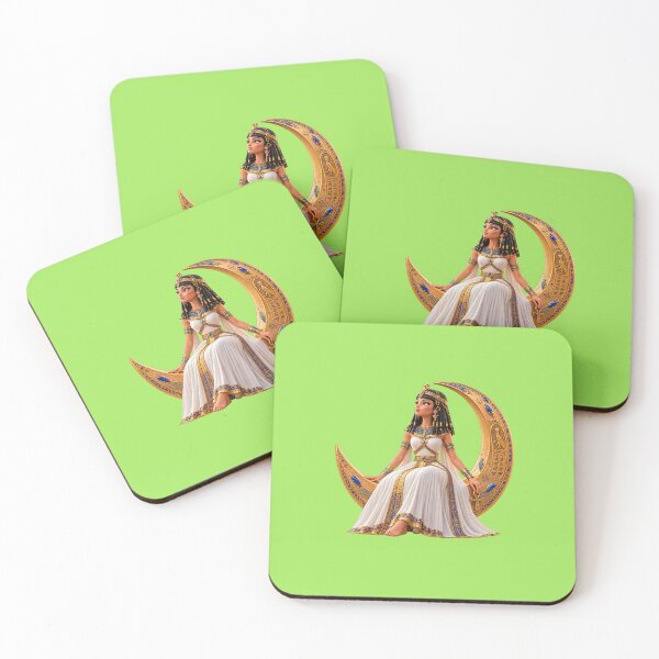 Item preview, Egyptian Queen on a Golden Crescent Moon – Ancient Egypt Fantasy Art designed and sold by NEFERSIGN.