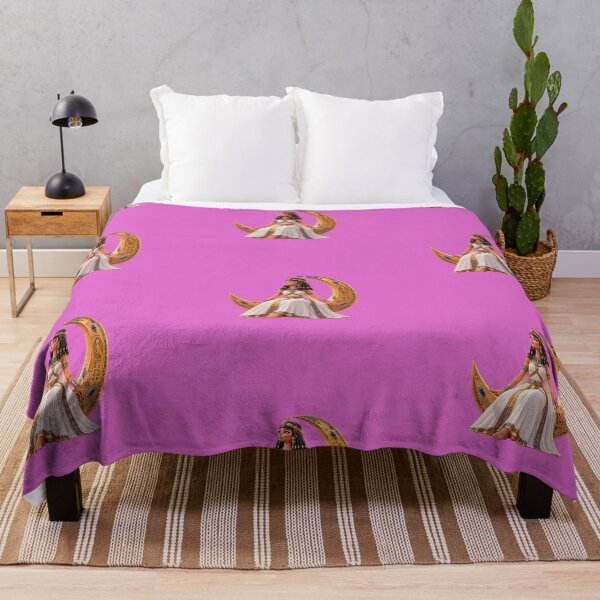 Item preview, Egyptian Queen on a Golden Crescent Moon – Ancient Egypt Fantasy Art designed and sold by NEFERSIGN.