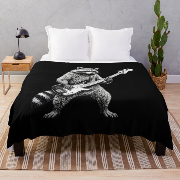 Item preview, Funny Raccoon Playing Guitar bass For Men Women designed and sold by MathiasFuchs.