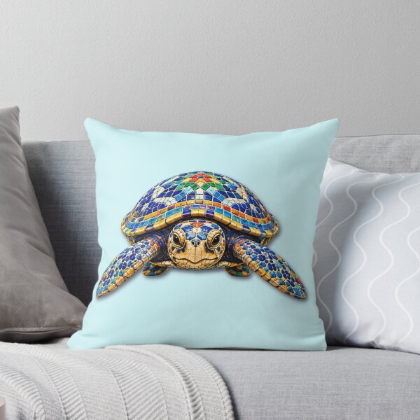 Item preview, Blue Orange Turtle Mosaic | Ocean Art collection designed and sold by Zaru Art Studio.