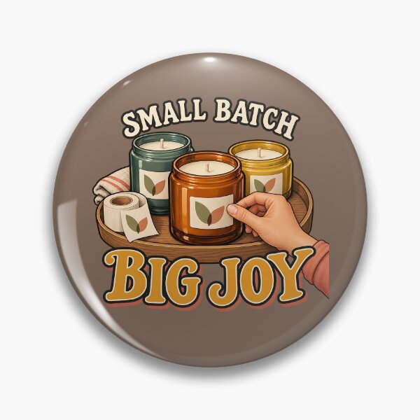 Item preview, Small Batch Big Joy Artisan Candle Making Retro Aesthetic designed and sold by MythicCotton.