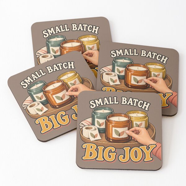 Item preview, Small Batch Big Joy Artisan Candle Making Retro Aesthetic designed and sold by MythicCotton.