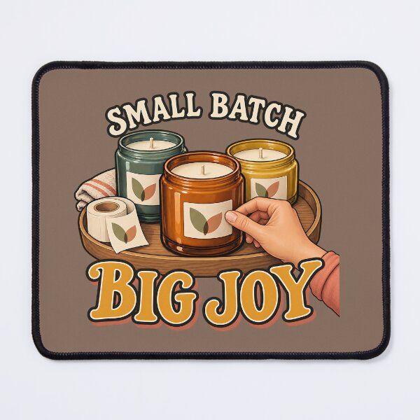 Item preview, Small Batch Big Joy Artisan Candle Making Retro Aesthetic designed and sold by MythicCotton.