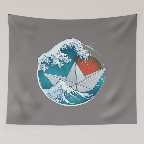 Item preview, Paper Boat Wave Ukiyo Style IT Reference-14 designed and sold by KaciBarnes.