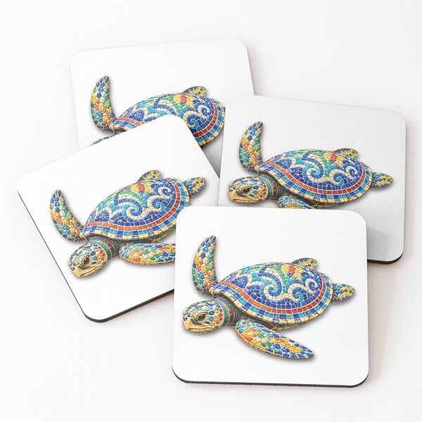 Item preview, Colorful Turtle Art / Geometric Turtle / Ocean Art collection designed and sold by Zaru Art Studio.