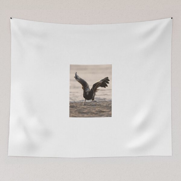Item preview, Vulture with Spread Wings on Sandy Ground designed and sold by wildframe-color.