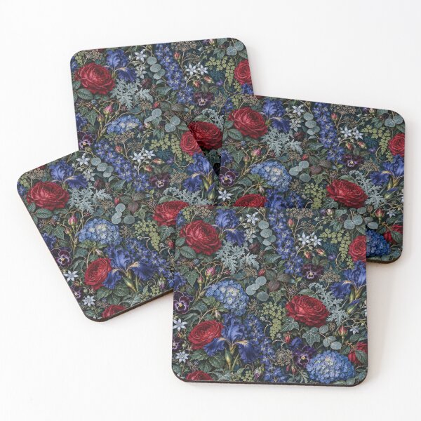 Item preview, Garden of the Blue Hour – Victorian Gothic Floral Pattern designed and sold by Lichtisign.