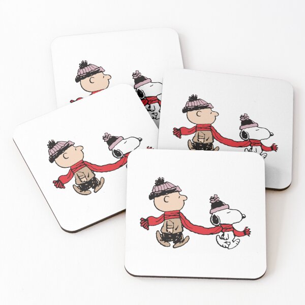 Item preview, Charlie and Snoopy walking with red scarf designed and sold by TeriGertrudis.