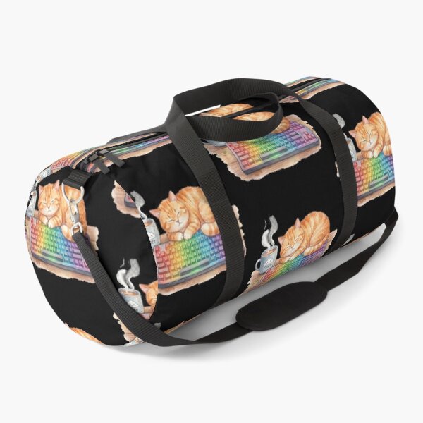 Item preview, Cute Sleeping Cat on RGB Mechanical Keyboard designed and sold by bvdesignart.