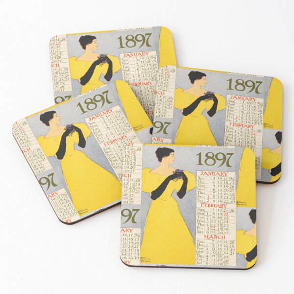Item preview, Edward Penfield 1897 Calendar Lady designed and sold by artofuniverse.
