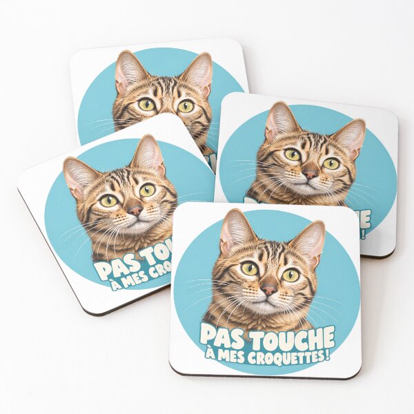Item preview, Humorous tabby cat – Hands off my kibble! – Funny and greedy cat designed and sold by ateliermnp.