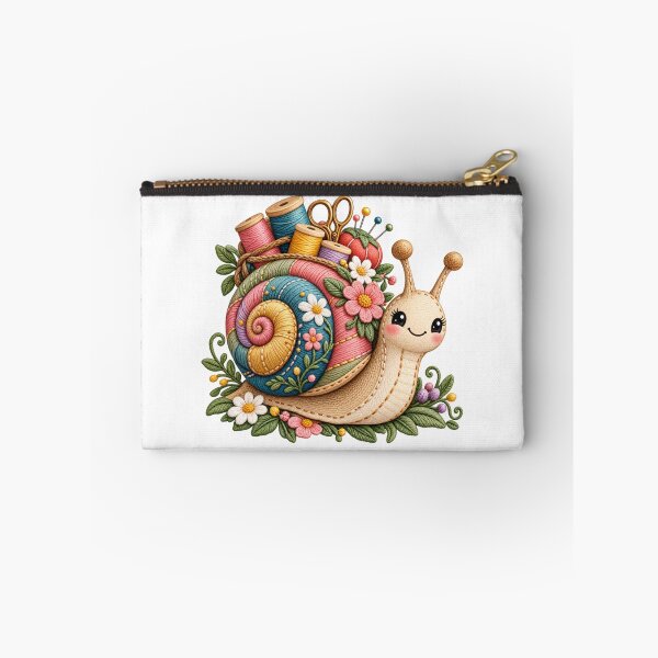 Item preview, Slow Stitching Snail - Cute Sewing and Embroidery Art designed and sold by WeirdlyMild.
