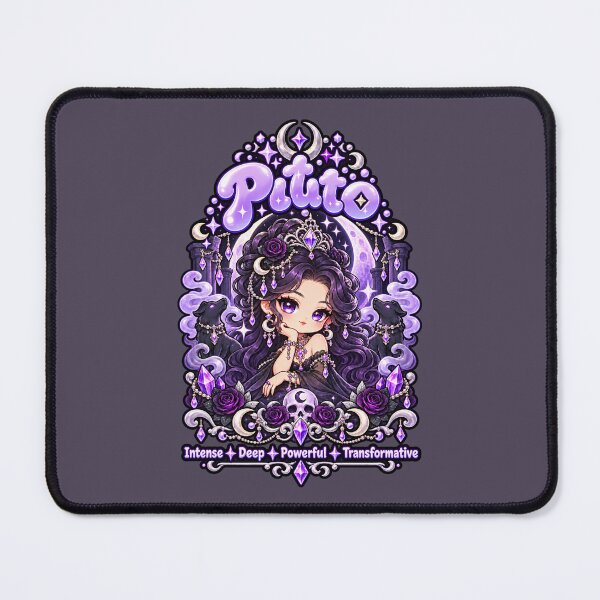 Item preview, Pluto Kawaii Astrology – Purple Gothic Celestial Goddess designed and sold by MetaModel Editions.