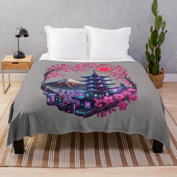 Item preview, Sakura Pagoda Mount Fuji Watercolor Japan-75 designed and sold by MathyRorie.
