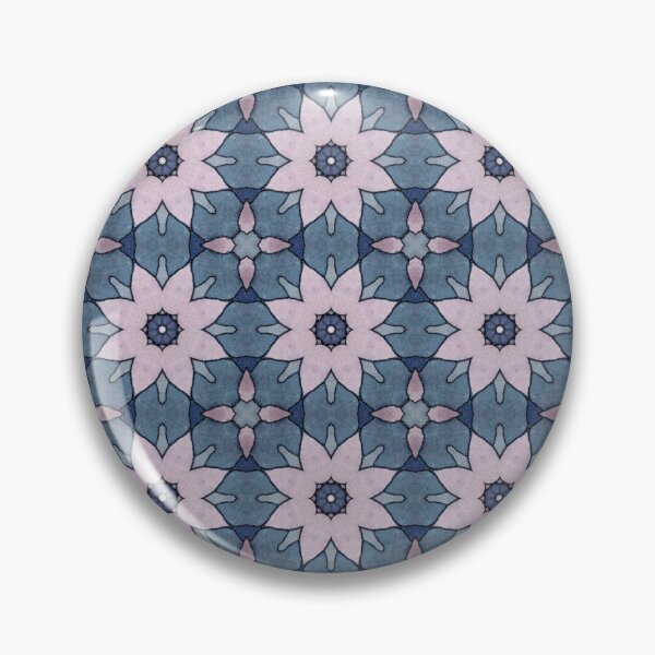 Item preview, Soft Lilac Slate Blue Deep Indigo Octagonal Floral Medallion Tile Pattern Mandala - Duvet Cover designed and sold by ArithraStudio.