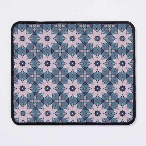 Item preview, Soft Lilac Slate Blue Deep Indigo Octagonal Floral Medallion Tile Pattern Mandala - Duvet Cover designed and sold by ArithraStudio.